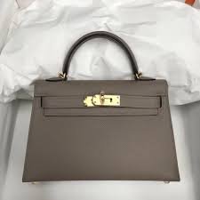 Replica Hermes Kelly Bag Hermes 19CM Epsom Shoulder Mini Bag Dark gray 20461